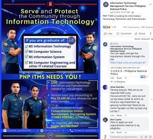 pnp itms|PNP ITMS Hiring: 100 IT Officers with Basic Salary of PhP 29,688/mo.